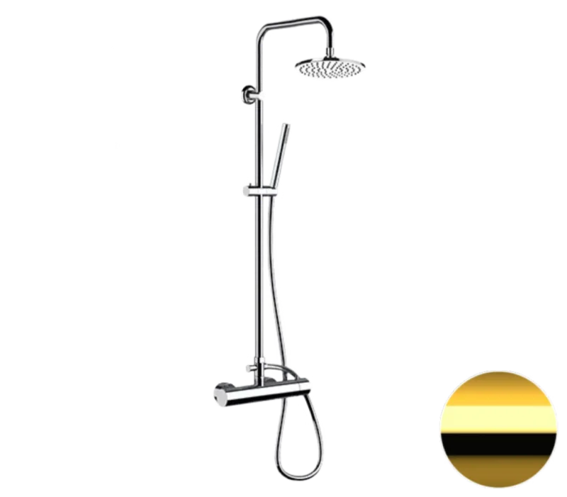 Душевая система Remer Minimal N37RX7MMM20DO, золото глянцевое