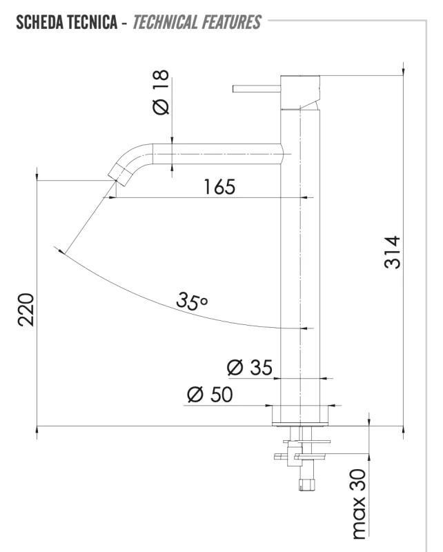 Смеситель для раковины Remer X Style X11LXLBO, белый матовый