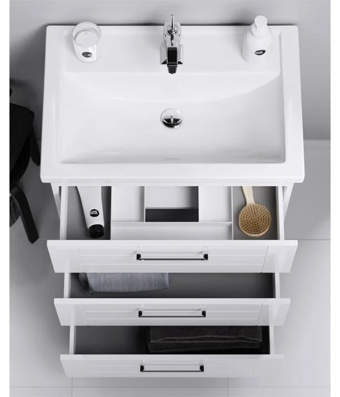 Тумба напольная Aqwella Манчестер 70 под умывальник белая
