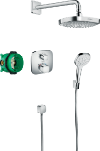 Душевая система скрытого монтажа с термостатом Hansgrohe Croma Select E/Ecostat, 27294000