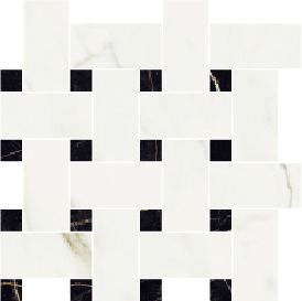 Мозаика ATELIER BASKET CALACATTA GREY/MARQUINA POLISHED 30x30