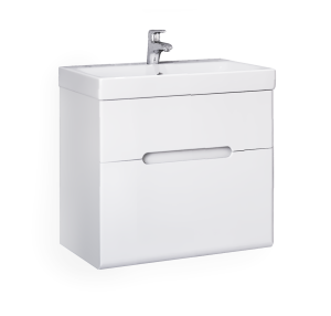 Тумба под умывальник Jorno Moduo Slim 50 подвесной белая