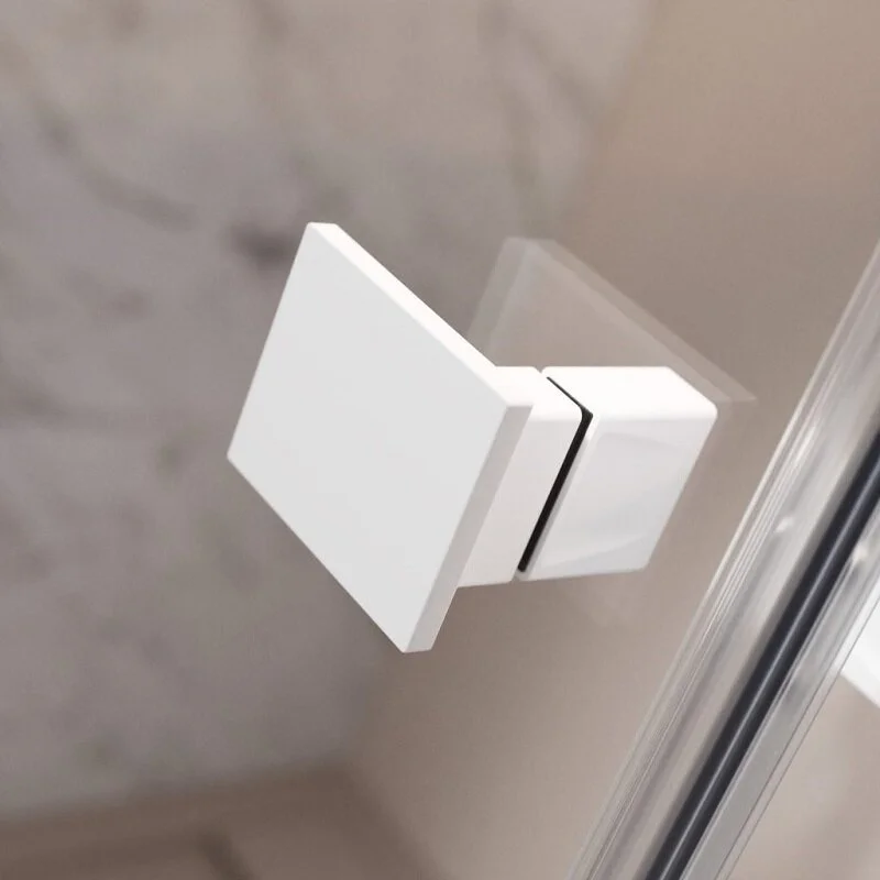 Душевая дверь Radaway Essenza Pro White PDD 90L, 90 х 200 см, с неподвижной частью, стекло прозрачное, профиль белый, левая, 10095090-04-01L