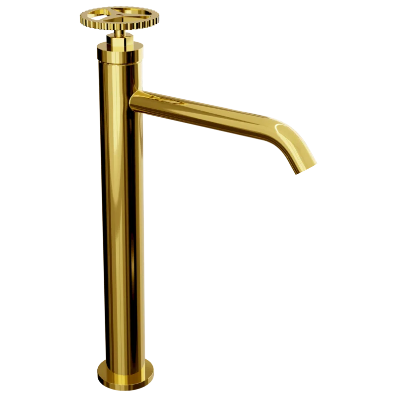 Смеситель для раковины Remer Chrono CH11LXLDO, золото глянцевое