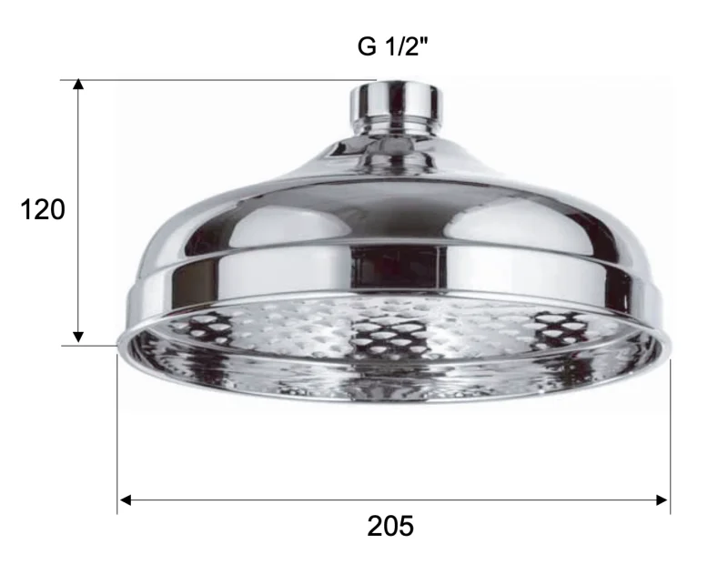 Верхний душ с шарнирным соединением 20 см Remer 359B20X, хром