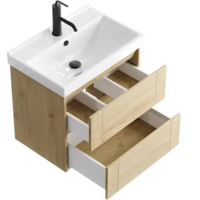 AQWELLA Astrid подвесная тумба под умывальник 60,5 см, цвет дерево светлое