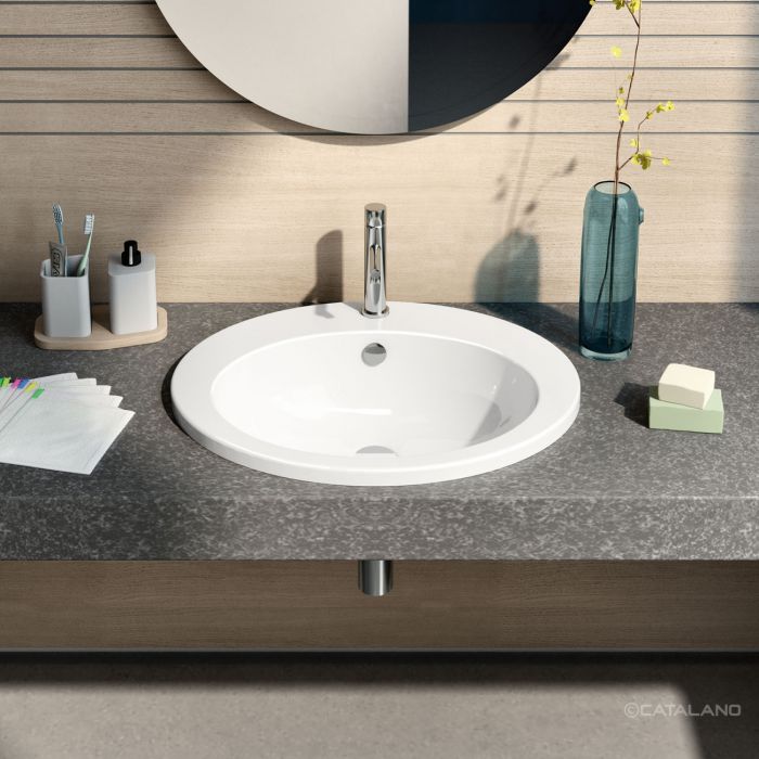 Раковина Catalano Incasso 61х51, арт.0725611001, белый глянцевый