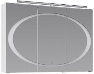 Шкаф с зеркалом Aqwella Dune со светильником белый