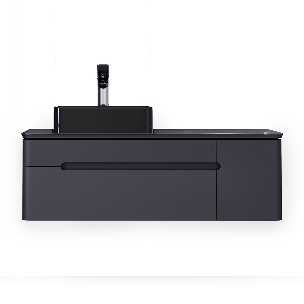 Тумба под умывальник Jorno Shine 120 подвесной антрацит