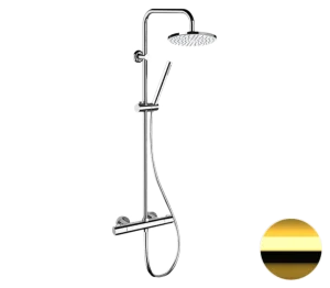 Душевая система термостатическая Remer Elegance EQ32X7MMM20DO, золото глянцевое