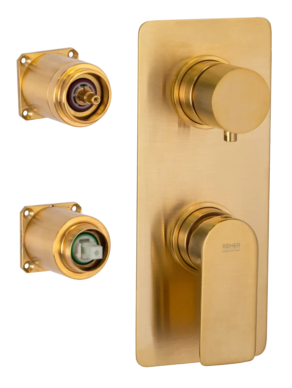 Смеситель для душа Remer Infinity I92KBBG, золото брашированное