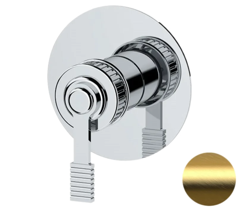 Смеситель для душа Remer Atelier AL30LBG, золото брашированное