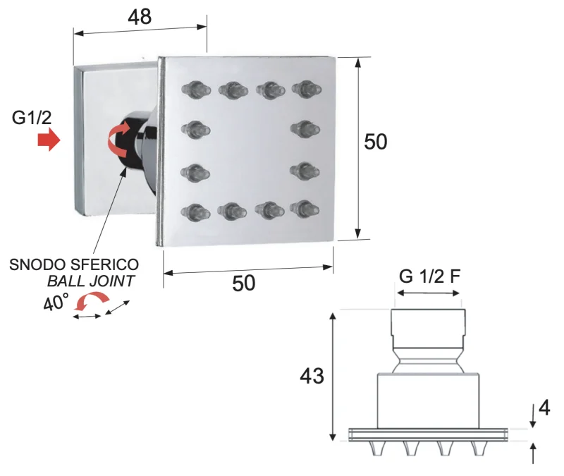 Форсунка Remer QX34JET, хром