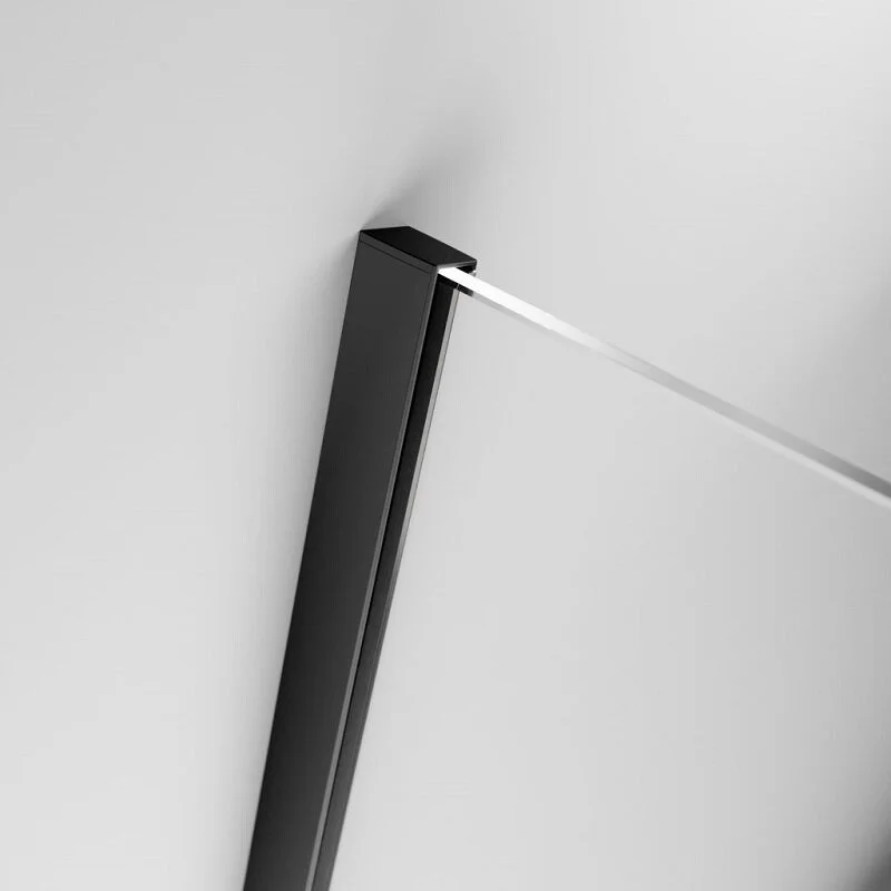 Душевая дверь Radaway Furo KDD Black, 90 x 200 см, с неподвижной частью, стекло прозрачное, профиль черный, правая, 10105090-54-01R