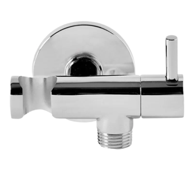 Держатель ручного душа с подключением шланга и запорным вентелем Remer 336L, хром