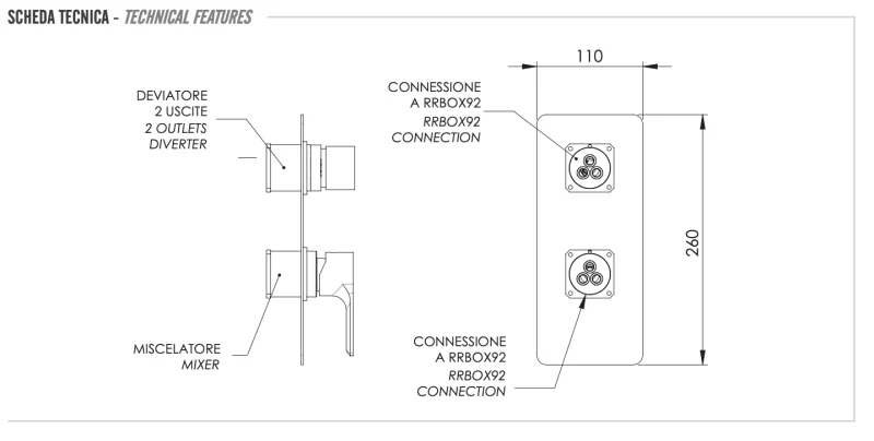 Смеситель для душа Remer Energy EY92KBBO, белый матовый