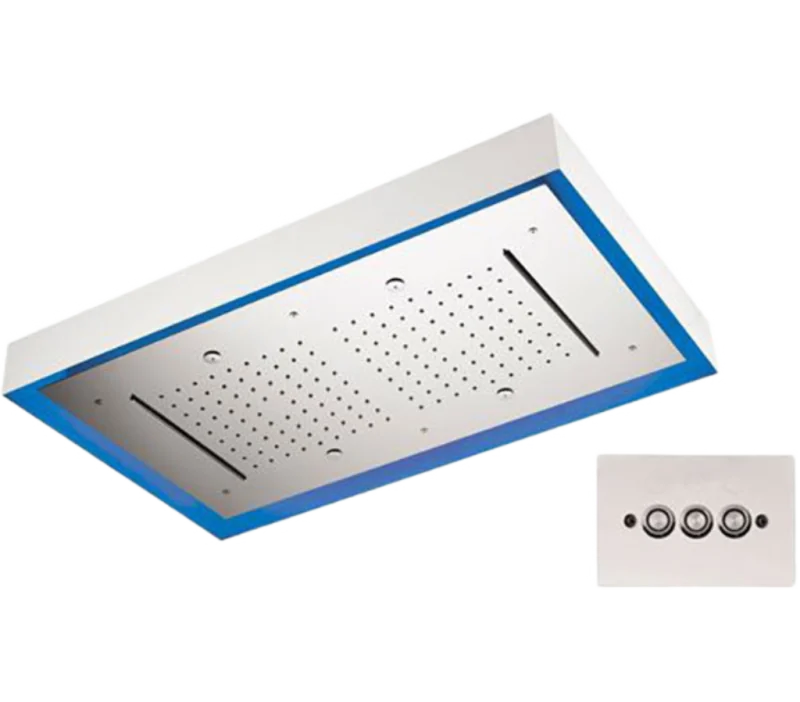 Верхний душ потолочный с подсветкой 77x47 см Remer 357LR7747N2C, хром