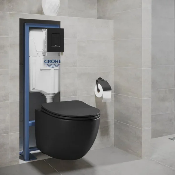 Инсталляция для унитазов Grohe Solido 38811KF0 3 в 1 с черной кнопкой смыва