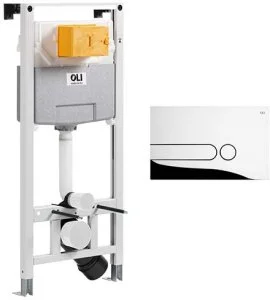 Инсталляция для унитаза OLI120 099949 + клавиша смыва Iplate хром 670004