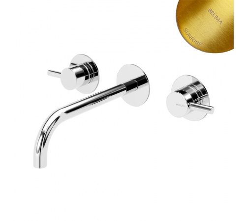 E1070105SR Внешняя часть смесителя для раковины на 3 отверстия. Длина излива 170мм Bruma Lusitano Sunrise