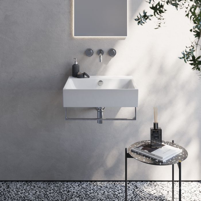 Раковина Catalano Premium 50х47, арт.0220500001, без отв. под смеситель, белый глянцевый