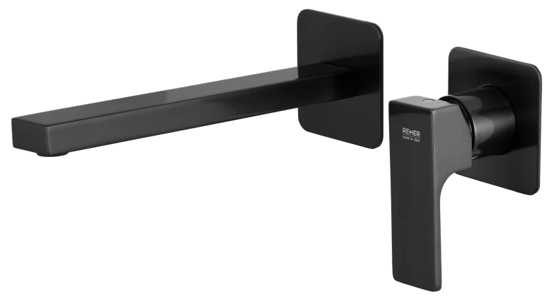Смеситель для раковины Remer Absolute AU15PLCFP, чёрный брашированный хром