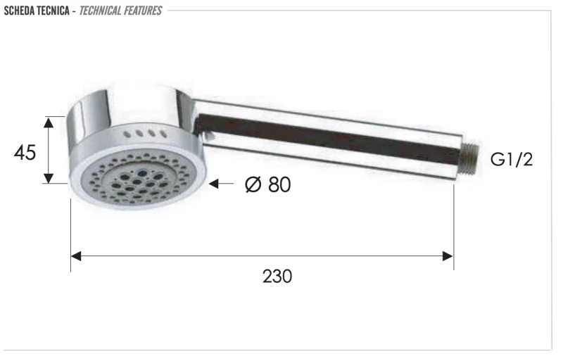 Ручной душ Remer 321HGX, хром