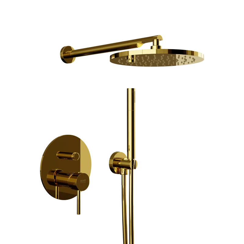 Душевая система Remer X Style X09S02ODO, золото глянцевое