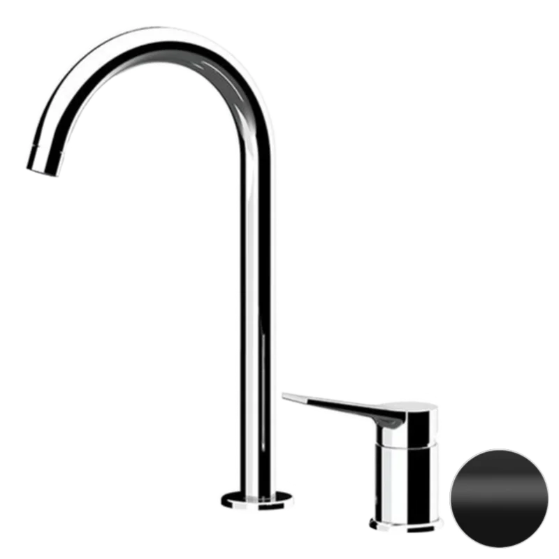 Смеситель для раковины Remer Slash SL57LNO, черный матовый