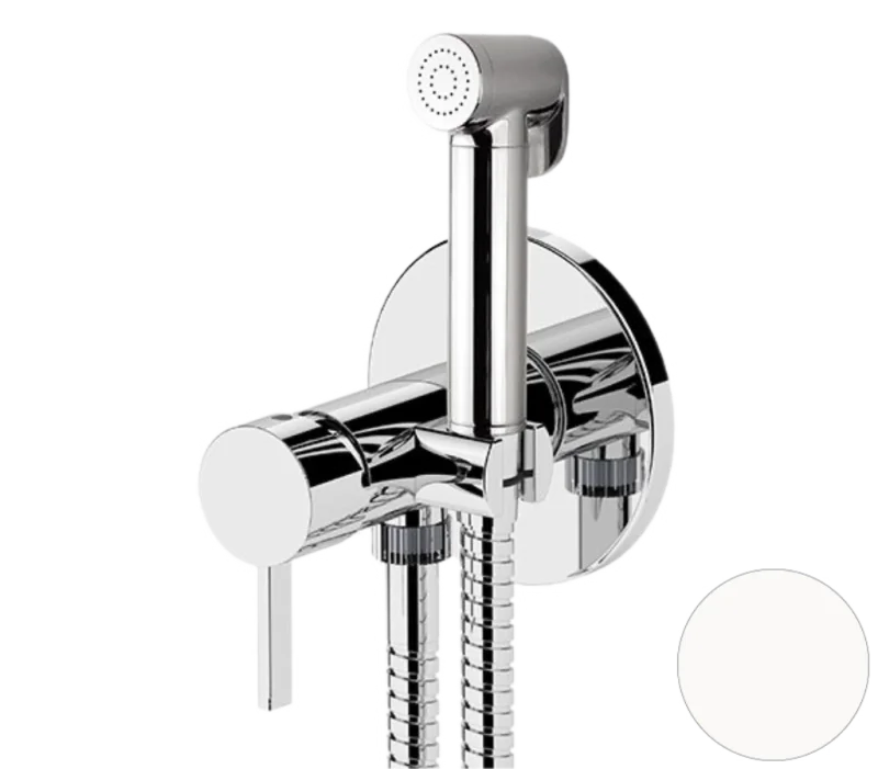 Гигиенический душ со смесителем Remer Metrica MC65WBO, белый матовый