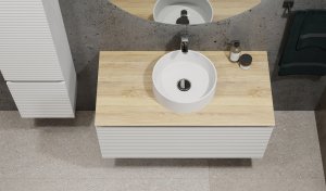 Тумба  Jorno Cossety 100 подвесная Белый/Дуб Мавелла голд