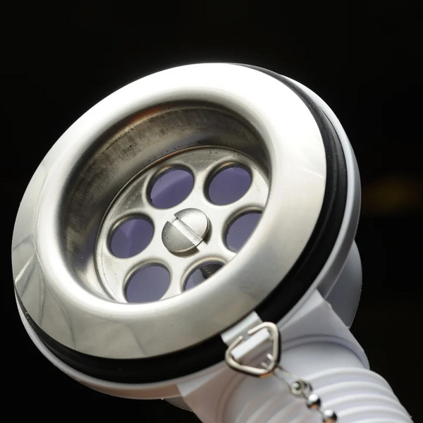 Сифон для ванны (слив-перелив) McAlpine MRB1, с цепочкой и пробкой (505мм), хром