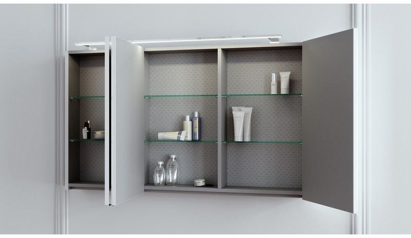 Шкаф с зеркалом Aqwella Dune 100 со светильником белый