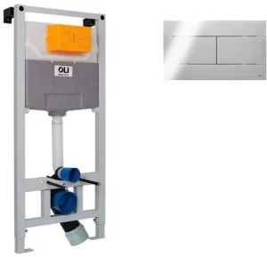Инсталляция для унитаза OLI120 885052 + клавиша смыва Slim хром 659044