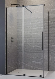 Душевая дверь Radaway Furo KDJ Black, 62,2 x 200 см, стекло прозрачное, профиль черный, левая, 10104622-54-01L