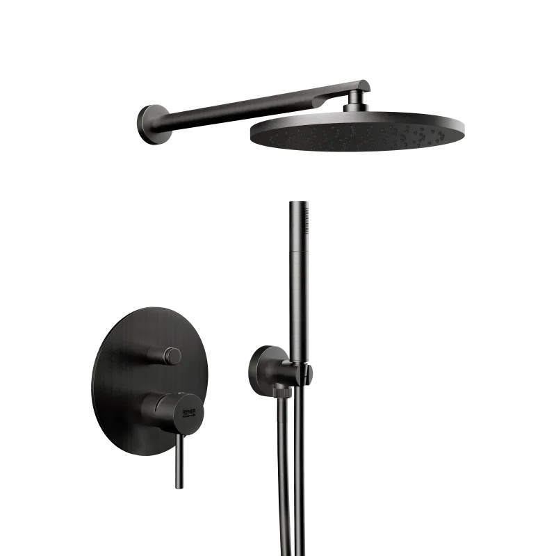 Душевая система Remer X Style X09S02OCFP, черный брашированный хром