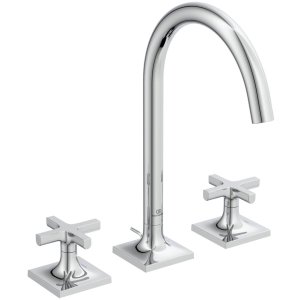 Смеситель для раковины Ideal Standard Atelier Joy Neo на три отверстия BD143 с донным клапаном