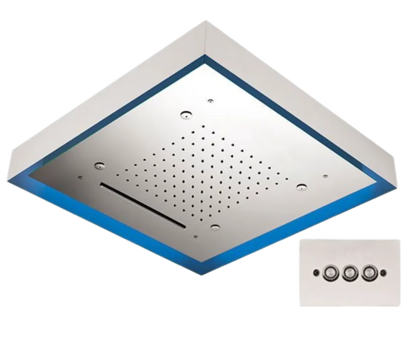Верхний душ потолочный с подсветкой 57 см Remer 357LS57NC, хром