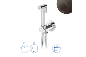 Гигиенический душ Bruma, угол открытия 180 °. Ручной душ из латуни - EloR 145 110