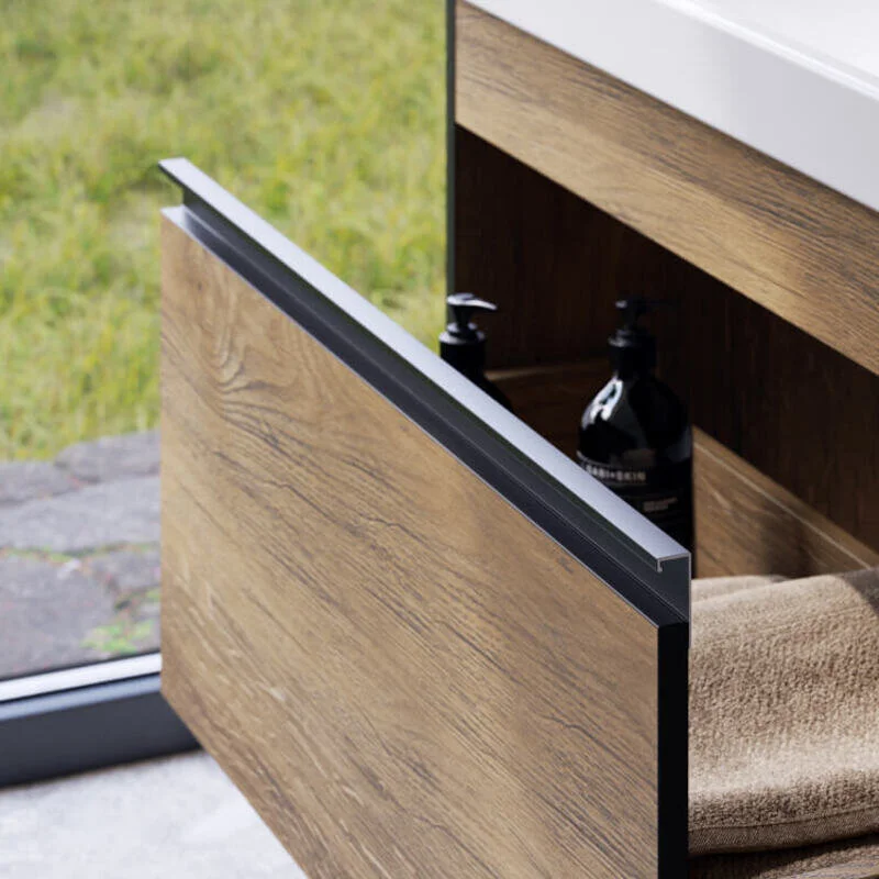 AQWELLA Urban подвесная тумба под умывальник 50 см, цвет дерево темное