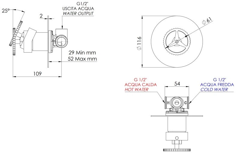 Смеситель .для душа Remer Chrono CH30LNO