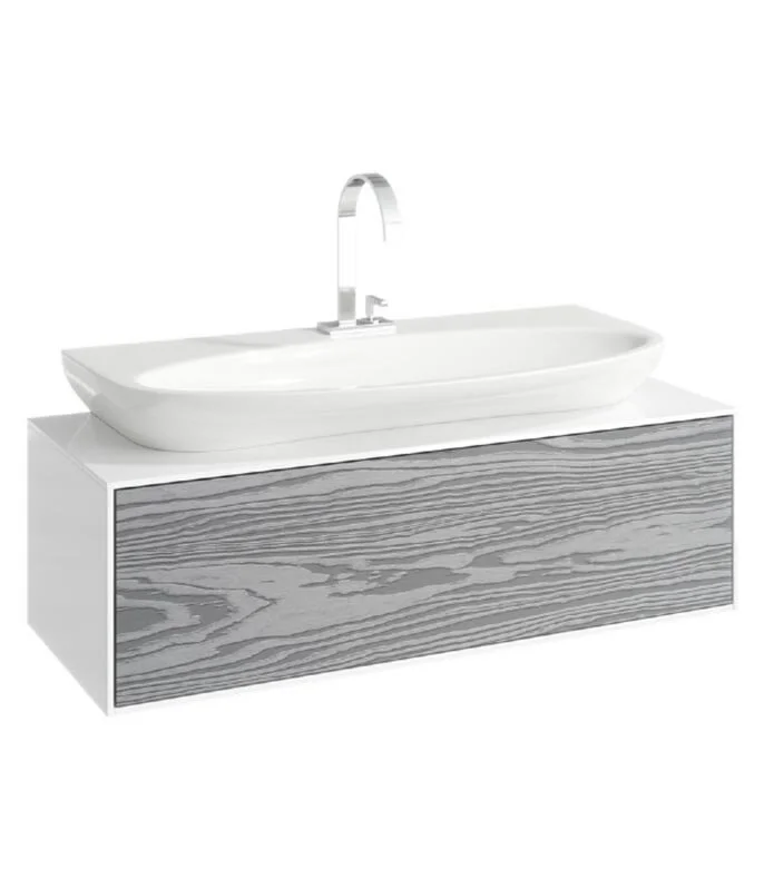 Тумба подвесной Aqwella Genesis 100 под умывальник серая