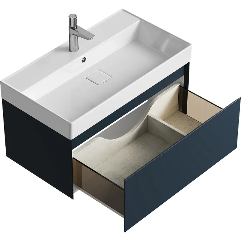 AQWELLA Geometria подвесная тумба под умывальник 81 см, цвет серый матовый