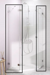 Комплект душевых стенок Radaway Essenza Pro PTJ 80 Z 80 S, 80 и 80 см, стекло прозрачное, профиль хром, 10100100-01-01