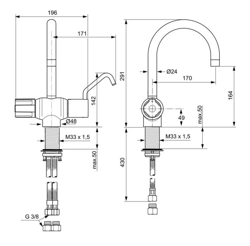 Смеситель Ideal Standard Venlomix Medical термостатический для раковины, хром, A5547AA