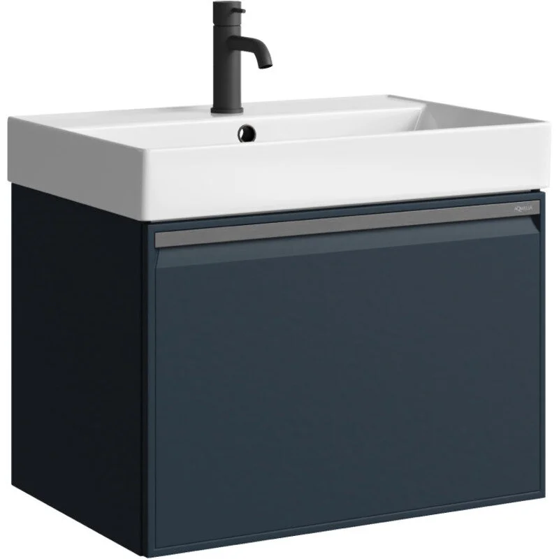 AQWELLA Pure подвесная тумба под умывальник 66 см, цвет серый матовый