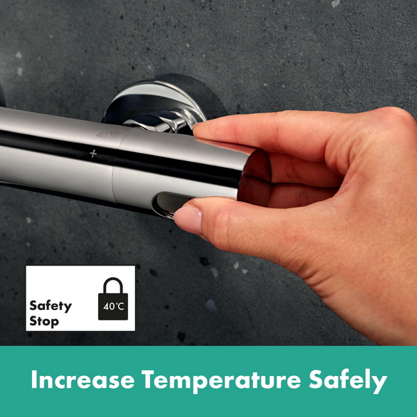 Смеситель для ванны термостатический Hansgrohe Ecostat Fine, хром, 13325000