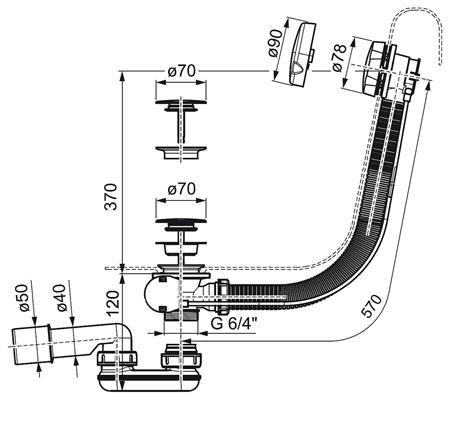 Ravak Сточный комплект хpом
