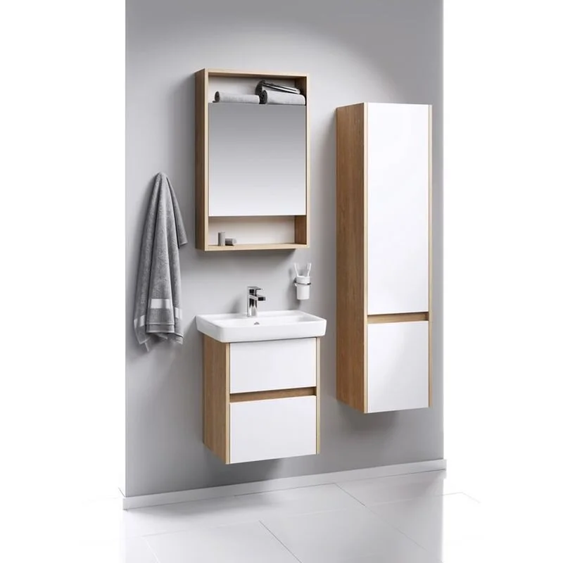 Шкаф-пенал подвесной Aqwella Сити 35 дуб балтийский