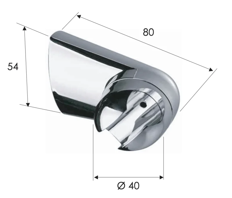 Держатель ручного душа Remer 339L, хром